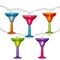 Northlight 10-Count Vibrantly Colored Margarita Glass Summer Outdoor Patio Christmas Light Set, 7.5' White Wire